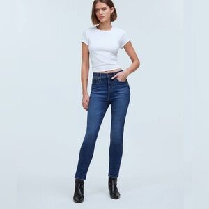 Madewell Stovepipe Jeans High Rise Straight Leg Classic Denim Med Wash Size 31